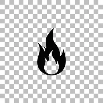 Fire icon flat Stock Illustration