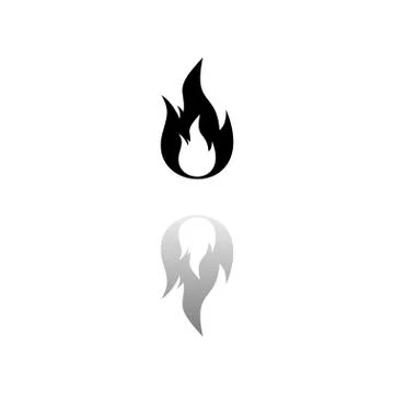 Fire icon flat Stock Illustration
