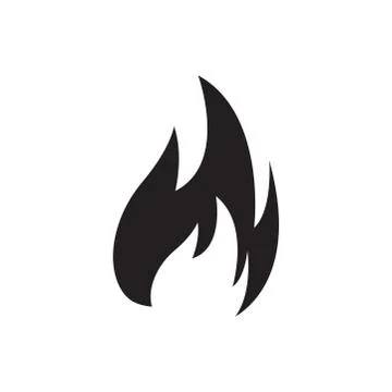 Fire Icon In Flat Style Vector For App, UI, Websites. Black Icon Vector Illus Stock Illustration
