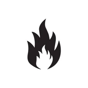 Fire Icon In Flat Style Vector For App, UI, Websites. Black Icon Vector Illus 스톡 일러스트