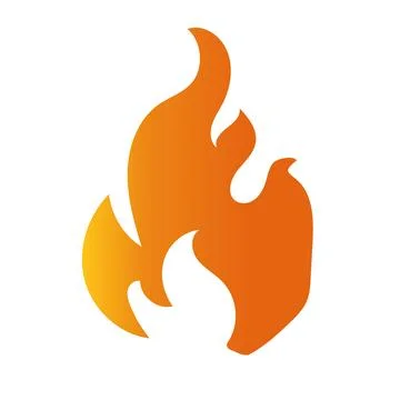 Fire icon with gradient. Vector. 스톡 일러스트