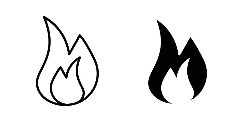 Fire icon graphic element. web icon set Stock Illustration