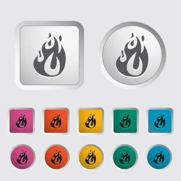 Fire icon Illustrazione stock