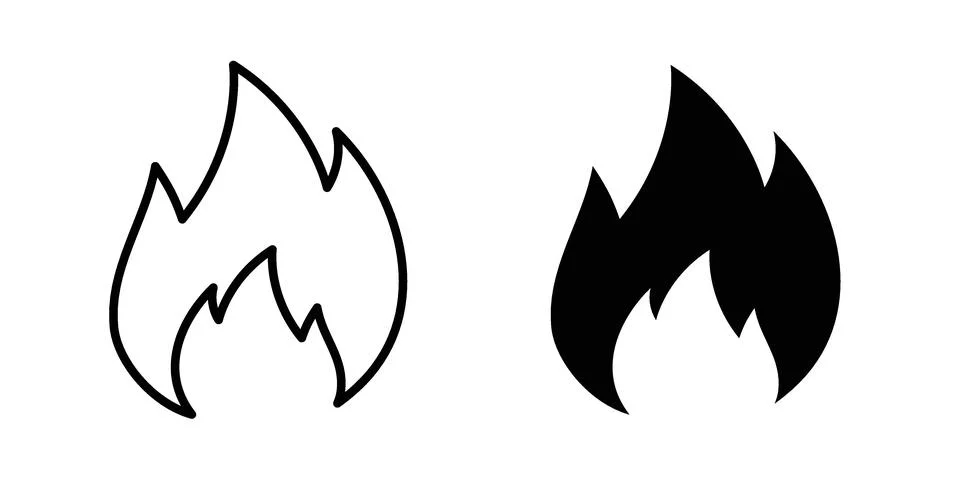 Fire icon Illustration Eps10 for web or app Stock Illustration