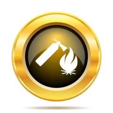 Fire icon. internet button on white background.. Stock Illustration