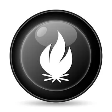 Fire icon. internet button on white background.. Stock Illustration