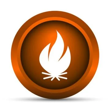 Fire icon. Internet button on white background.. Stock Illustration