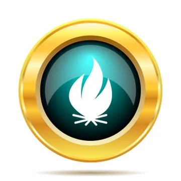 Fire icon. Internet button on white background.. Stock Illustration