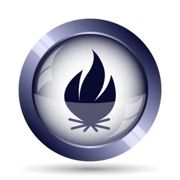 Fire icon. Internet button on white background.. Stock Illustration
