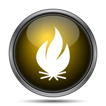 Fire icon. Internet button on white background.. Stock Illustration