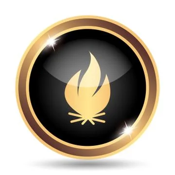 Fire icon. Internet button on white background.. Stock Illustration