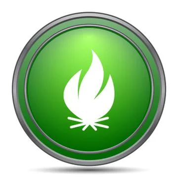 Fire icon. Internet button on white background.. Stock Illustration