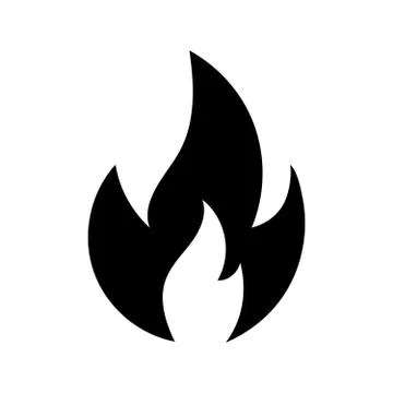 Fire icon isolated on white background Stock Illustration