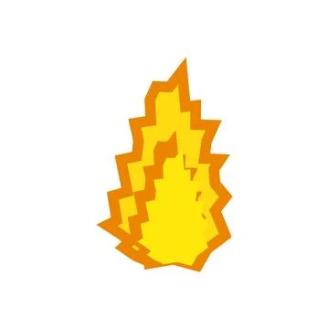 Fire icon isolated on white background for your web and mobile app design. Stock Illustration