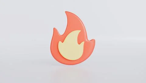 Fire icon isolated on white background Stock Illustration
