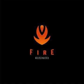 Fire icon logo design inspiration Stock Illustration