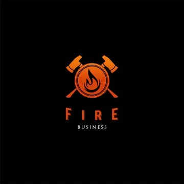 Fire icon logo design inspiration Stock Illustration