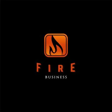 Fire icon logo design inspiration Illustrazione stock