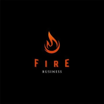 Fire icon logo design inspiration Illustrazione stock