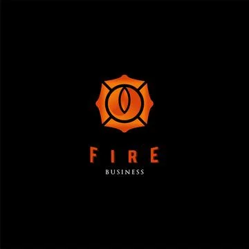 Fire icon logo design inspiration Illustrazione stock