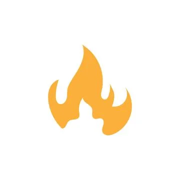 Fire icon logo design template isolated illustration Stock Illustration