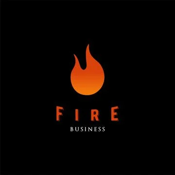 Fire Icon Logo Design Template Stock Illustration