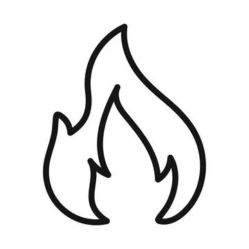 Fire icon mark in filled style Stock Illustration