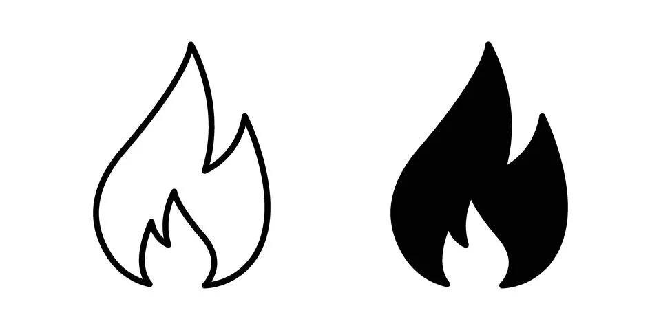 Fire icon or illustration vector symbols Stock Illustration