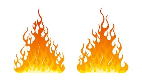 Fire icon set. Design element Stock Illustration