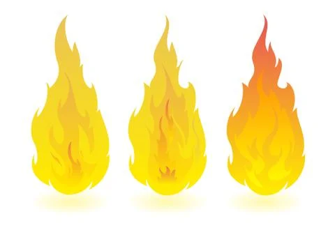 Fire icon set. Design element Stock Illustration