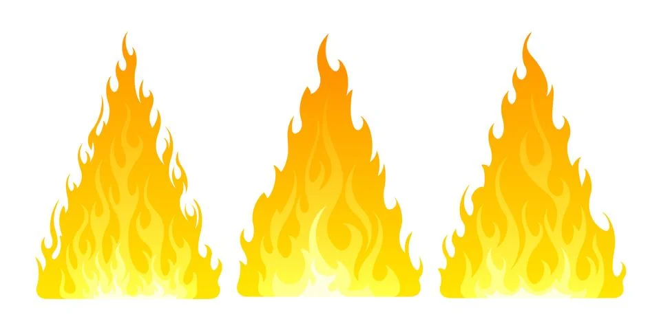 Fire icon set. Design element Stock Illustration