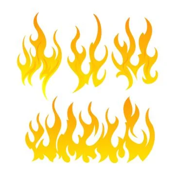 Fire icon set. Design element Stock Illustration