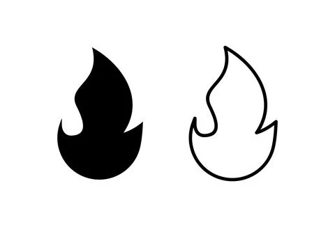 Fire icon set. fire vector icon Illustrazione stock