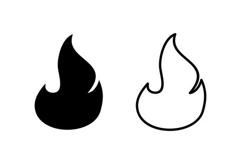 Fire icon set. fire vector icon Illustrazione stock