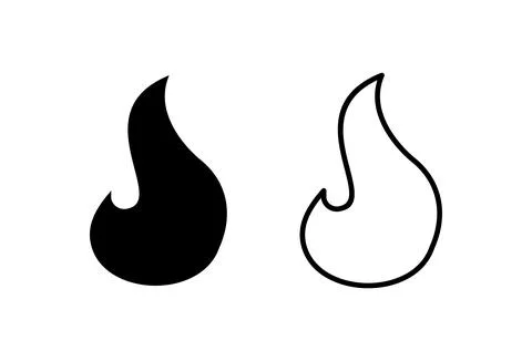 Fire icon set. fire vector icon イラスト素材