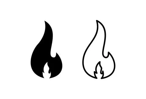 Fire icon set. fire vector icon Stockillustratie