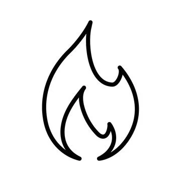 Fire Icon Set Flame and Heat Illustrations for Safety and Emergency Stock Illustration