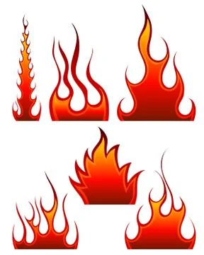 Fire icon set Stockillustratie