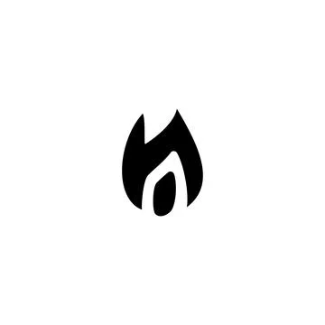 Fire icon. Simple style camping travel agency poster background symbol. Fir.. Stock Illustration