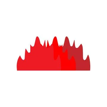 Fire icon. Simple style fire emergency public service advertisement poster .. Stock Illustration