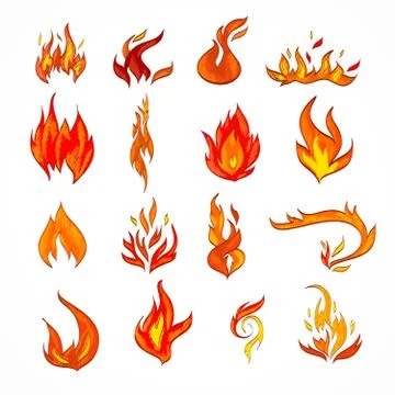 Fire icon sketch 스톡 일러스트