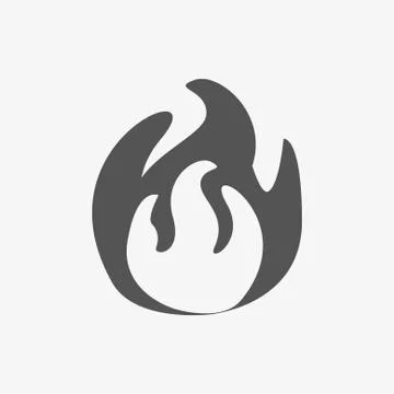 Fire icon stock vector illustration flat design 스톡 일러스트
