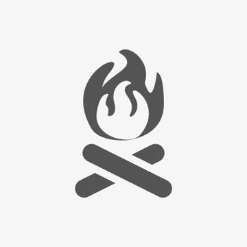 Fire icon stock vector illustration flat design Stock Illustration