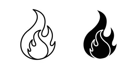 Fire icon symbol. Flat Vector illustration Stock Illustration