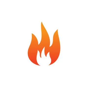 Fire icon ui simple style flat illustration Stock Illustration