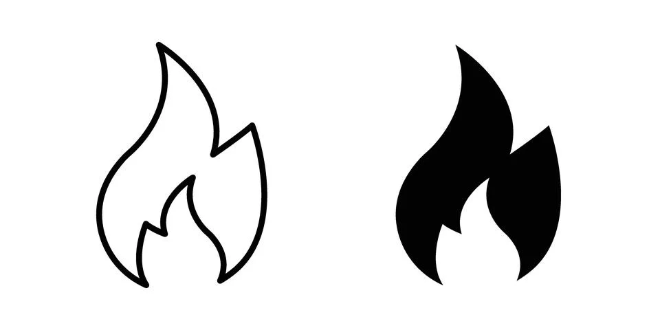Fire icon vector design illustrations Stock Illustration