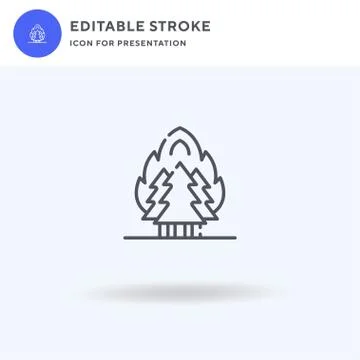 Fire icon vector, filled flat sign, solid pictogram isolated on white, logo Stock Illustration