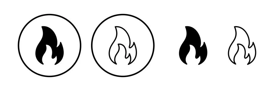 Fire icon vector. fire flame icon Stock Illustration