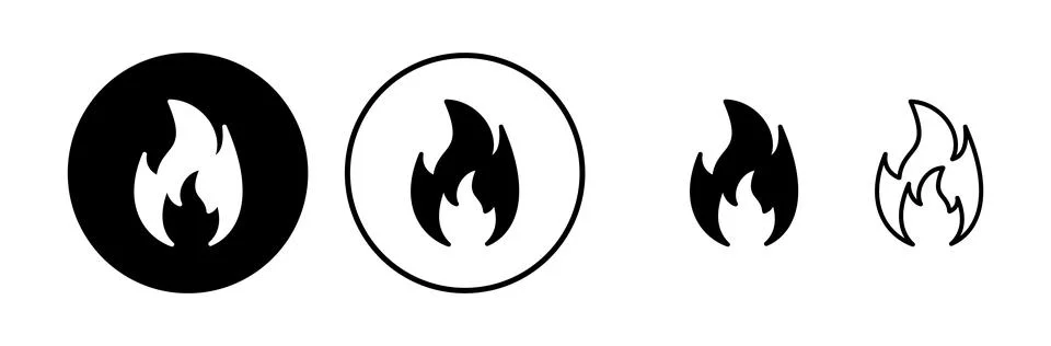 Fire icon vector. fire flame icon Stock Illustration