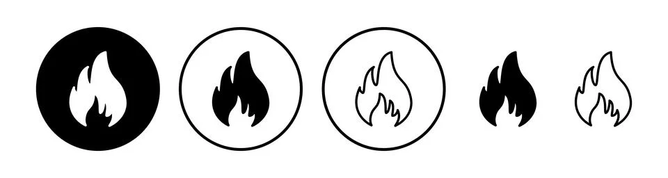 Fire icon vector. fire flame icon Stock Illustration